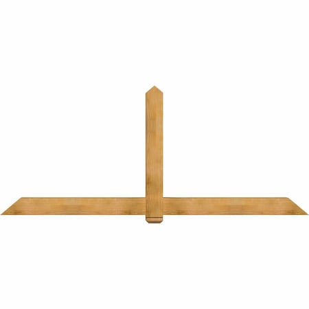 Ekena Millwork Eugene Rough Sawn Timber Gable Bracket, Western Red Cedar, 108"W x 45"H x 6"D x 6"F, 10/12 Pitch GBW108X45X0606EUG00RWR